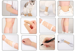WeTop self-adherent tape wrapped arm showing secure fit without clips