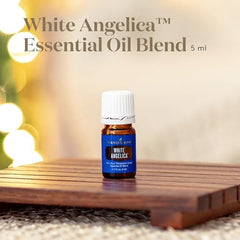 White Angelica diffuser setup with soft mist for tranquil ambiance
