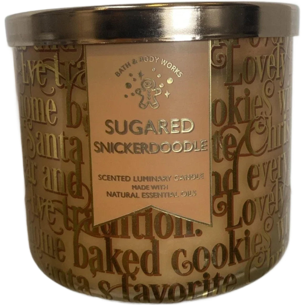White Barn Sugared Snickerdoodle 3-Wick Candle delivers cozy baking fragrance for any room.