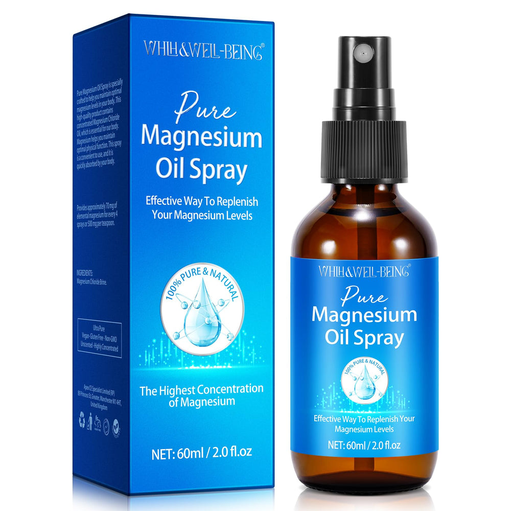 WHLH & WELL-BEING magnesium spray bottle close-up for easy application