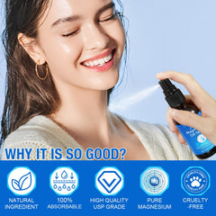 Easy absorption spray ideal for quick use after activities