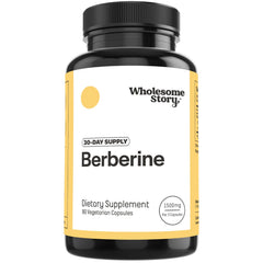 Wholesome Story Berberine bottle front for daily vegan capsules.