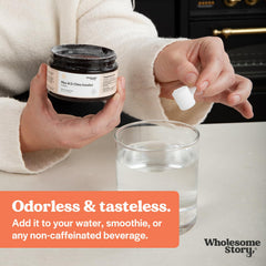 Wholesome Story vegan dye-free formula supports clean ingredient choices.