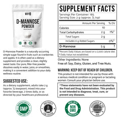 WHYZ D-Mannose powder jar on kitchen shelf for easy daily health support.