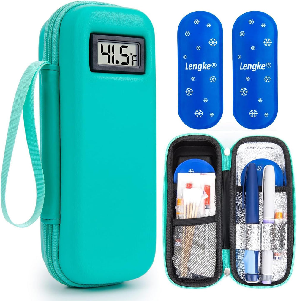 WIBOND insulin cooler case with temperature display helps you monitor safe storage on the go.