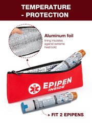 WIBOND waterproof-durable Epipen case protects contents from rain and sweat during activities.