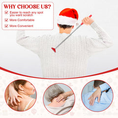 Widecook extendable back scratcher reaching shoulders and back.