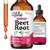 Wild & Organic Beet Root Extract Drops bottle for easy daily wellness