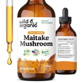 Wild & Organic Maitake tincture bottle for daily wellness.