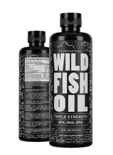 Wild Foods liquid omega-3 lemon bottle, burpless and easy to swallow.