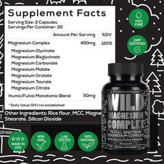 Capsules visible for fast absorption in Wild Foods Magnesium Complex formula