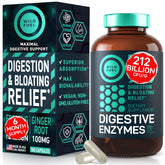 Wild Fuel digestive enzymes bottle closeup showing vegan support for gut comfort