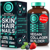 Wild Fuel vegan collagen builder bottle front view supporting skin and hair vitality.