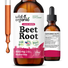 Wild & Organic Beet Root Tincture bottle front for daily wellness support