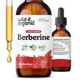 Wild & Organic berberine liquid drops bottle for daily wellness support