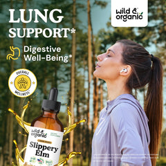 Wild & Organic slippery elm dropper application enables precise, alcohol-free dosing