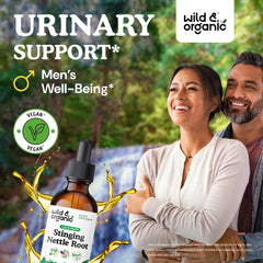 Wild and Organic Stinging Nettle Root Drops dropper enables easy, precise dosing for routine use