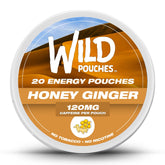 Wild Pouches Honey Ginger caffeine pouches pack for on-the-go energy
