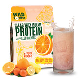 WILD SOCIETY Clear Whey Rocket Pop bottle pour for quick protein after training