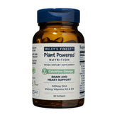 Wiley's Finest CatchFree Omega bottle with pour showing algae-based omega-3 for heart support.