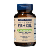 Wiley's Finest Easy Swallow Minis omega-3 softgels close-up for easier daily intake.