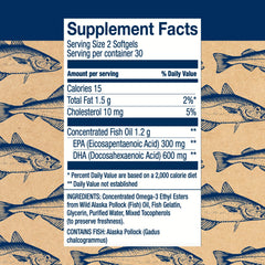 Wiley's Finest Peak DHA capsules close-up emphasizing burpless, high-purity formula.
