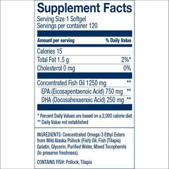 Label close-up showing EPA and DHA content for transparent daily supplementation.