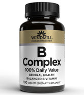 Windmill B Complex tablets in bottle for steady daily energy support