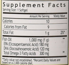 Windmill Omega 3 bottle back label with dosage details.