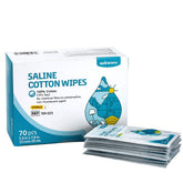 Winner sterile saline wipes box front, 6x8 size for on-the-go cleaning