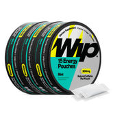 Wip Energy Pouches mint, handheld pouch for convenient on-the-go energy with 200mg caffeine.
