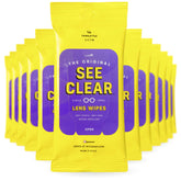 Wipemart See Clear bottle of wipes keeps lenses spotless for on-the-go cleaning