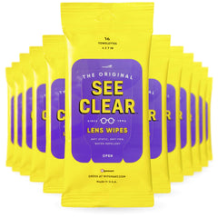 Wipemart See Clear bottle of wipes keeps lenses spotless for on-the-go cleaning