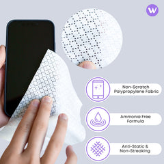 Wipemart See Clear cleans phone screens without streaks or residue