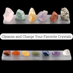 Wish Well decorative selenite plate enhances home energy and protection