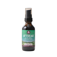 WishGarden AfterEase bottle close-up showing natural postpartum support.