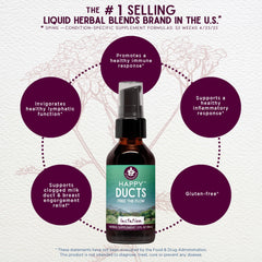 WishGarden Happy Ducts label closeup with ingredients and sustainability information