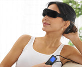Wizard Research electric heated dry eye mask front view for soothing eye comfort.
