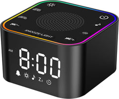 Wkzay sound machine alarm clock front view showing compact design for peaceful wakeups