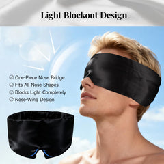 WM Western Miracle Silk Sleep Mask designed for side sleepers to prevent facial marks.