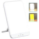 Wobrikosee light therapy lamp front view shows even light output for mood support.