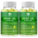 WOGORGT hemp oil capsules pack front view for immune support and daily calm.