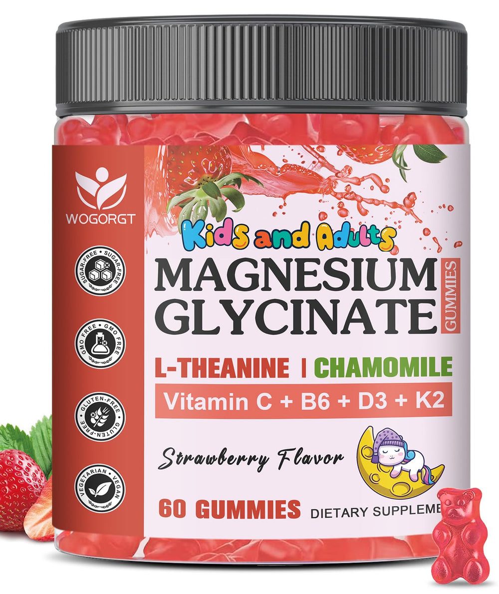 WOGORGT magnesium gummies bottle closeup for daily wellness