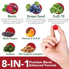 WOJBALMN beetroot powder visual emphasizing absorption benefits.