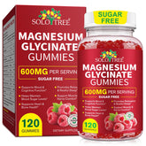 WOJBALMN Magnesium Glycinate Gummies raspberry bottle shot for convenient daily supplementation