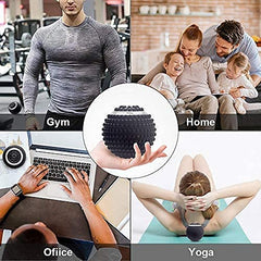 Wolady massager ball charges via USB for wireless use.