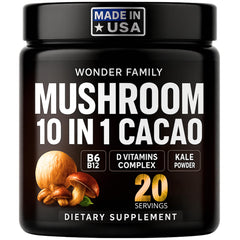 Wonder Family instant mushroom powder mug for caffeine-free evening enjoyment