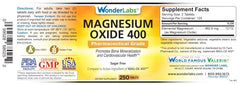 Coated magnesium oxide tablet from Wonder Laboratories for smoother swallowing.