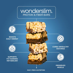 WonderSlim High Fiber Bars bite showcases fluffy s’more texture and appeal.