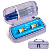 WOODAKE insulin vial cooler travel case with ice brick holds vials securely on the move